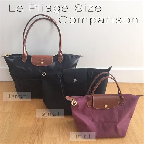 longchamp tote size comparison